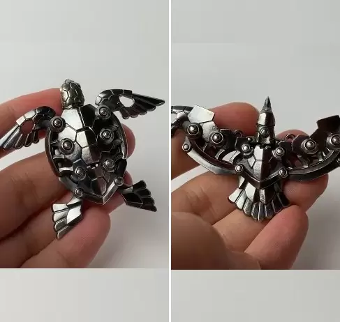 烏龜變形海鷗《金屬造型達人 坪島悠貴作品》像極了變形金剛的過程轉化超級酷 烏龜變形海鷗《金屬造型達人 坪島悠貴作品》像極了變形金剛的過程轉化超級酷
