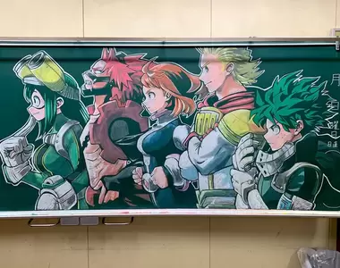 《我的英雄學院黑板畫》在黑板上屢屢展現神技每一次的作品都超厲害