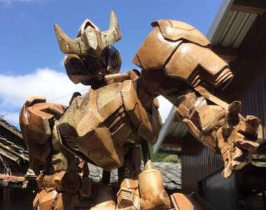 陶藝藝術家製作《陶器巴巴托斯獵魔鋼彈》60公分超壯觀的巨型模型作品
