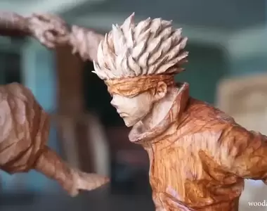 越南木雕職人製作《咒術迴戰》重現五條悟vs漏瑚之戰經典場景