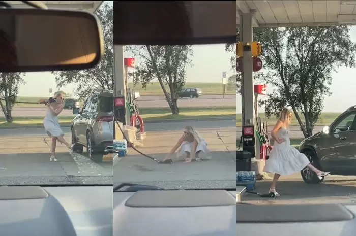 拍攝者不救？《拼命想加油的賓士美女姐姐》現場怎麼沒有見義勇為的男士呢