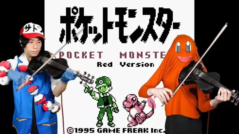 小提琴家完整重現遊戲《寶可夢紅 BGM效果音》全程零破綻一人包辦所有音效超強