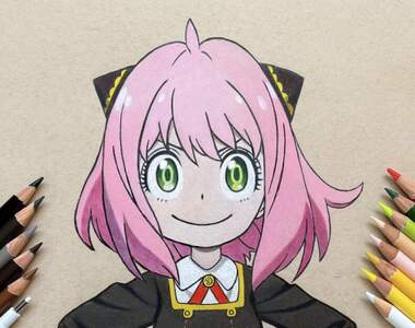 色鉛筆畫家描繪《間諜家家酒 安妮亞》不管人物、植物、動物各種主題都超精緻呈現