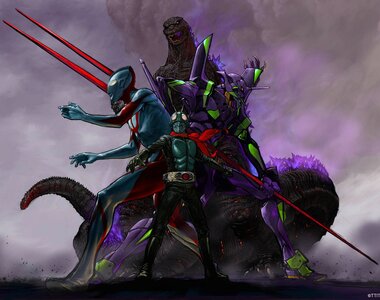 日本英雄宇宙《EVA×假面騎士×哥吉拉×超人力霸王》夢幻聯動企劃