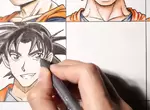 七龍珠《悟空的12種動漫畫風》名偵探柯南的風格還真有點不習慣XD 七龍珠《悟空的12種動漫畫風》名偵探柯南的風格還真有點不習慣XD