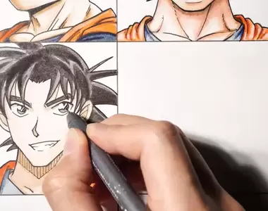 七龍珠《悟空的12種動漫畫風》名偵探柯南的風格還真有點不習慣XD