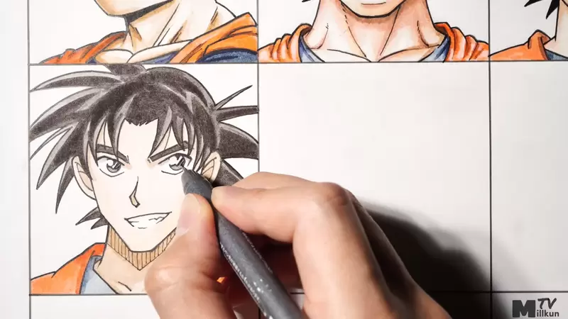 七龍珠《悟空的12種動漫畫風》名偵探柯南的風格還真有點不習慣XD 七龍珠《悟空的12種動漫畫風》名偵探柯南的風格還真有點不習慣XD