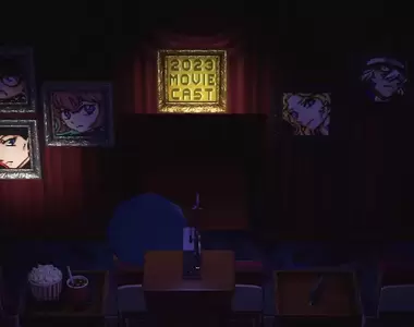 主角群公開《2023年名偵探柯南劇場版》青山剛昌在動森的房間中掛出了演出陣容