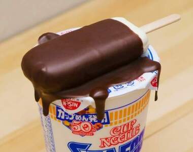 日清食品搞笑企劃《蓋杯麵的冰棒小物》走過路過肯定會被這景象嚇一跳XD