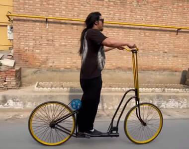 手工耿Handy Geng製作《殭屍自行車》跳著跳著很辛苦又傷膝蓋，有了這台單車輔助就更方便啦