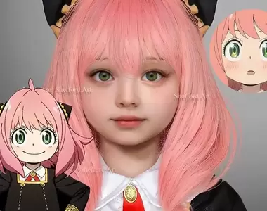 AI技術角色真人化《間諜家家酒》安妮亞超可愛❤老爸老媽的顏值更是逆天