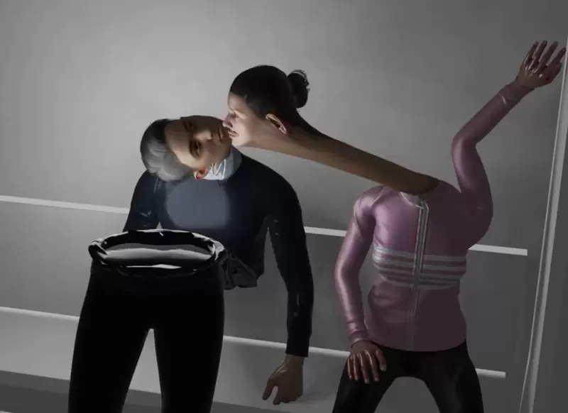 《在空蕩蕩車廂如何應對坐在你旁邊的人》網友用3D電腦圖形軟體創作的搞笑影片