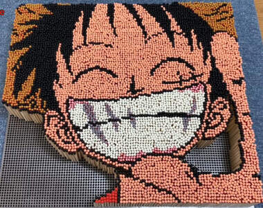 燃燒吧!魯夫《火柴藝術家 Match Art Tube》使用了8426根火柴拼出角色樣板