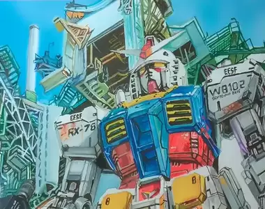 手繪Speed Drawing《鋼彈RX-78-2繪圖》臨場感十足如同正要出擊一般的態勢