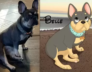 《迪士尼化寵物照》藝術家將網友送來的照片進行生動的卡通化修改