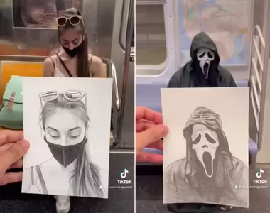 《紐約地鐵素描客》這真的是快手!利用搭車時間精準繪畫出乘客的模樣