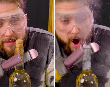 【不可能實驗】酒瓶木塞怎麼開？《用電棒開酒》酒瓶的正確開啟方式（誤ｗ