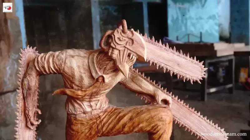 越南木雕職人製作《鏈鋸人》精彩呈現斬殺惡魔身姿煞爽的少年 越南木雕職人製作《鏈鋸人》精彩呈現斬殺惡魔身姿煞爽的少年