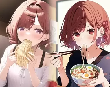 《AI終於會吃拉麵了》樋口圓香不再用手抓麵吃 人工智慧美少女掀起筷子革命