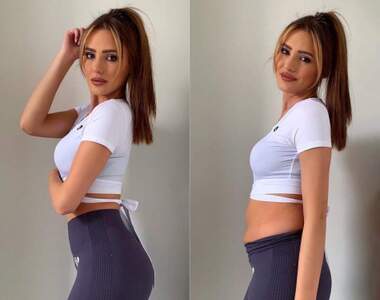  《完美身材與未經PS的照片對比》網紅美女Georgie Clarke大方秀出自己的肥肚跟贅肉