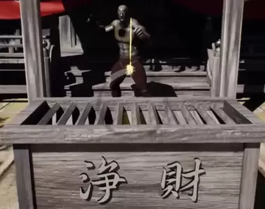 網友搞笑開發《神社參拜小遊戲》香油錢沒丟好就會有光頭肌肉男毀滅世界