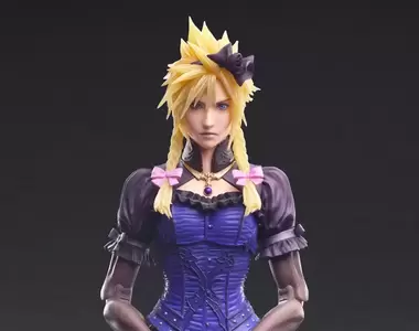 SE社推出《PLAYARTS改 克勞德禮服模型》男主穿女裝當成商品販售,這點子真的太大膽惹