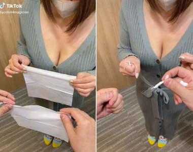 在女孩面前表演《消失的衛生紙》相當厲害的魔術表演?大家都看清楚了嗎