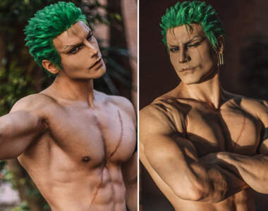 國外肌肉帥哥cos《航海王 爆青筋索隆》性感詮釋綠藻頭筋肉魅力