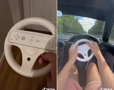超狂車主改造《Mazda MX-5》將一系列任天堂Wii主機零件加裝上去,方向盤、排檔桿通通是遊戲控制器