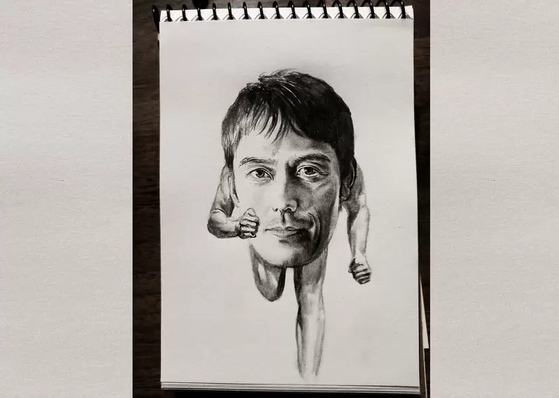 《網友認真素描的結果》連本人都覺得全世界大概也只有他這樣畫素描XD 《網友認真素描的結果》連本人都覺得全世界大概也只有他這樣畫素描XD