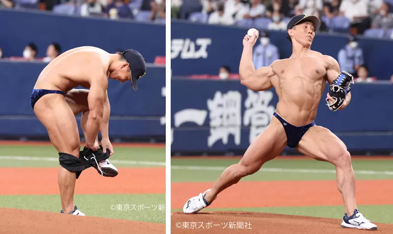 脫到剩三角褲、鞋帽!健美先生《横川尚隆》日本職棒史上最裸露開球!肌肉迷瘋狂❤ 脫到剩三角褲、鞋帽!健美先生《横川尚隆》日本職棒史上最裸露開球!肌肉迷瘋狂❤
