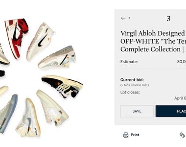 經典傳世!Virgil Abloh x Nike聯名『THE TEN』系列蘇富比拍賣上架 估計成交價格將突破百萬
