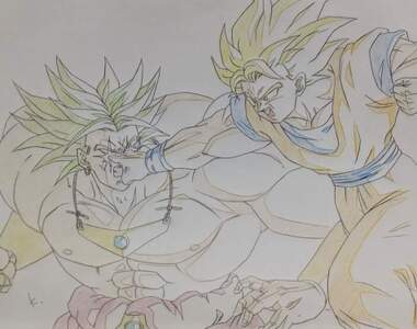 網友創作《搞笑七龍珠繪圖》如果不靠變身打贏,那只能靠戳眼惹