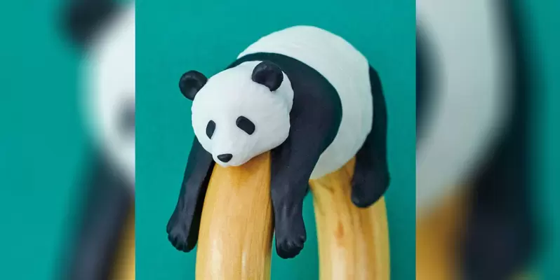 雨傘防盜對策《熊貓雨傘識別標籤》還原懶趴趴熊的可愛模樣,還有防止相似款雨傘混淆的功用喔 雨傘防盜對策《熊貓雨傘識別標籤》還原懶趴趴熊的可愛模樣,還有防止相似款雨傘混淆的功用喔