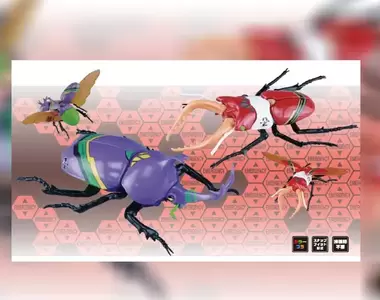 蟲型泛用決戰兵器《EVA配色款獨角仙和鍬形蟲》富士美自由研究系列推出新配色版蟲蟲拼裝模型