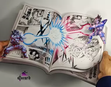 二次元模型塗裝《四倍界王拳龜派氣功》漂亮的炫彩效果,感覺就像真的有氣功在眼前炸開一樣