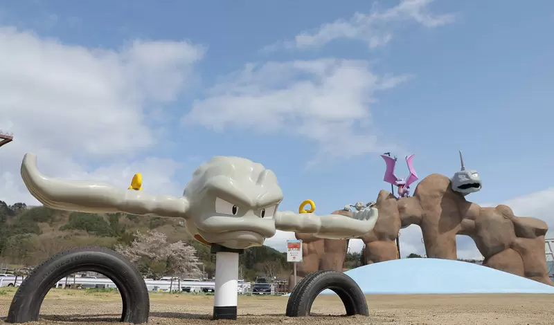 《岩手縣小拳石公園》上週4月28號正式開幕，是所有岩石系寶可萌聚集的開心樂園