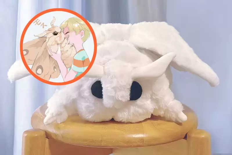 周邊實體化《與蛾的日常》1:1蛾娃娃玩偶可完全實現漫畫中的埋肚爽感 周邊實體化《與蛾的日常》1:1蛾娃娃玩偶可完全實現漫畫中的埋肚爽感