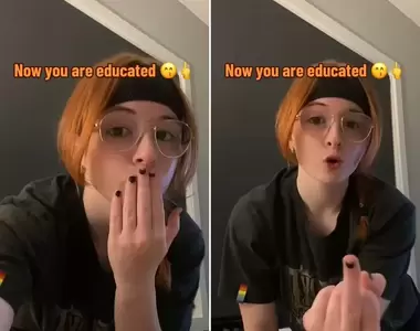 正妹教你《12種比中指的方式》想要學以致用的朋友記得替自己買份保險