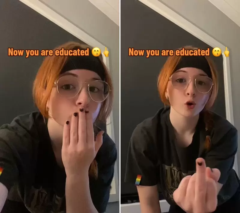 正妹教你《12種比中指的方式》想要學以致用的朋友記得替自己買份保險 正妹教你《12種比中指的方式》想要學以致用的朋友記得替自己買份保險