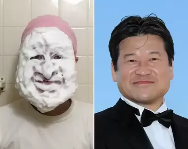 嶄新的模仿境界《洗臉模仿》用洗顏慕斯塗出名人臉孔，像到連本人都發推轉發