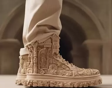 藝術家創作《文藝復興建築風格的鞋子》舒不舒適不看的話,外觀上這些鞋子真的很殺
