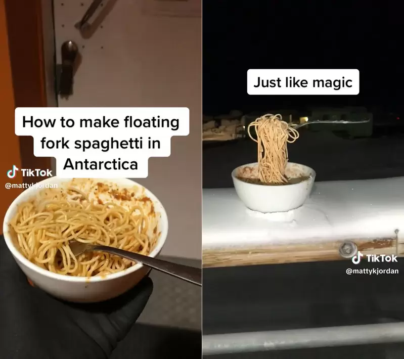 科學家分享《南極基地的日常》將近負60度的低溫能把義大利麵凍成冰棒