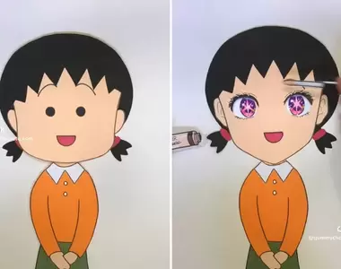 《櫻桃小丸子姐姐變身計畫》網友創意替二次元裡的人物整形