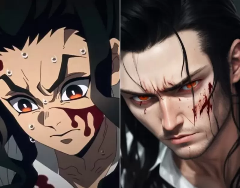 AI技術角色真人化《鬼滅之刃 刀匠村篇》面具底下想不到鋼鐵塚是個花美男啊！？