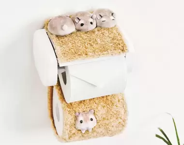 日本雜貨推出《埋在木屑上的倉鼠廁紙盒》上大號要獲得滿滿的療癒就靠它
