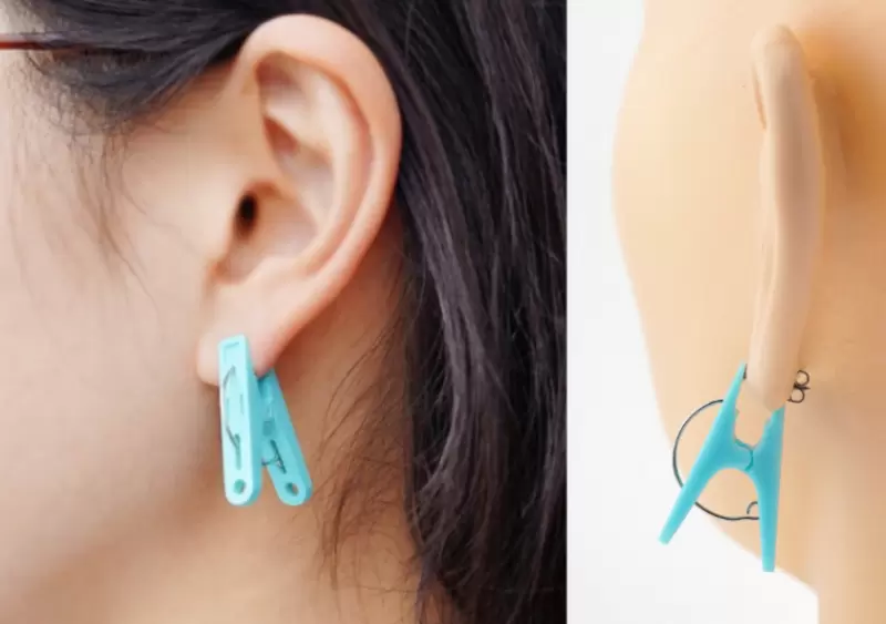 惡趣味整人遊戲變成時尚！《曬衣夾耳環》忍不住好想扯下來可不行喔！