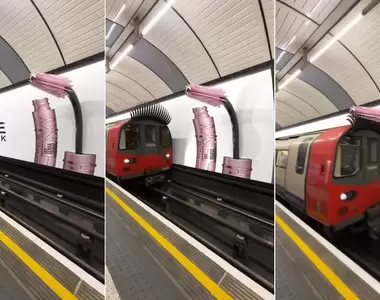 《MAYBELLINE地鐵站廣告》長了睫毛的列車進站碰到睫毛刷,這個互動點子真的太酷惹