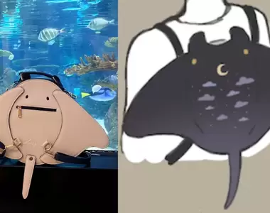 「水族館」捕獲野生英國設計師作品!超萌《魟魚背包》總覺得隔著玻璃也感受到魚群的視線?