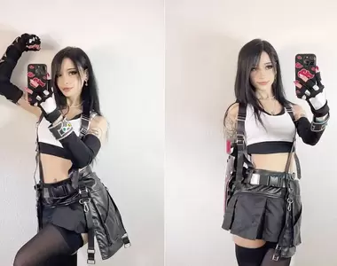 德國女coser性感變身《FF7 蒂法》獲得網友高度好評的絕佳還原度